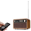 Wooden Retro Style Bluetooth Radio Clock Alarm Clock Speaker