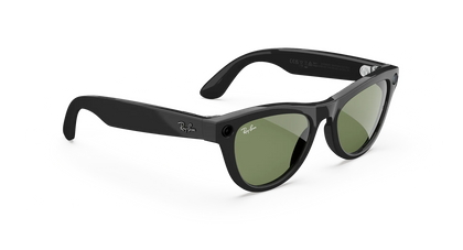 Rayban Meta Skyler Gen2 Shiny Black G15 Green